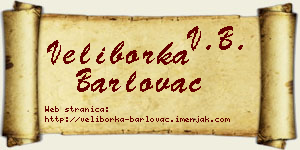 Veliborka Barlovac vizit kartica